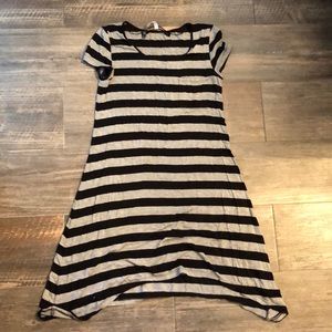 Stripe Black and Grey Kenzie Dress